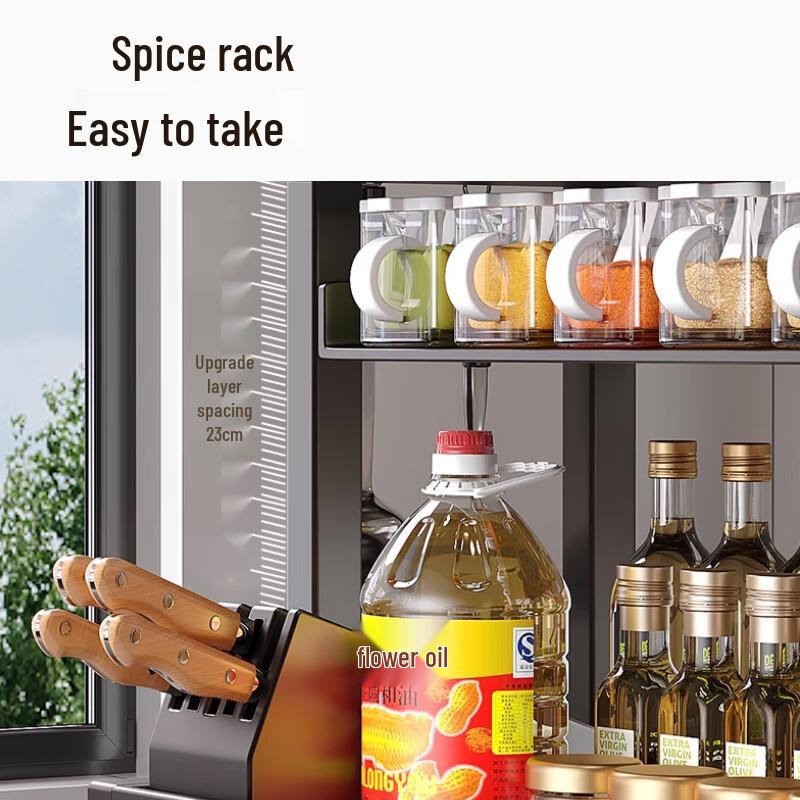 3-Tier Kitchen Spice & Knife Rack