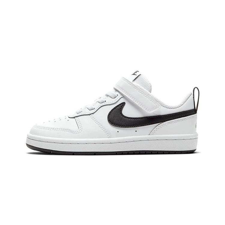 New Nike Court Borough Low 2 White Black PS BQ5451-104