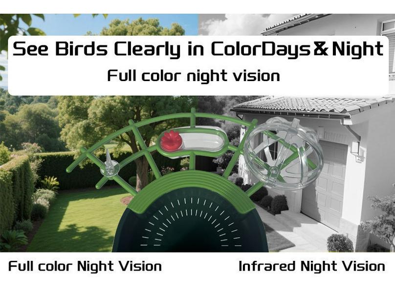 AI Smart Bird Feeder with Camera & Solar Panel
