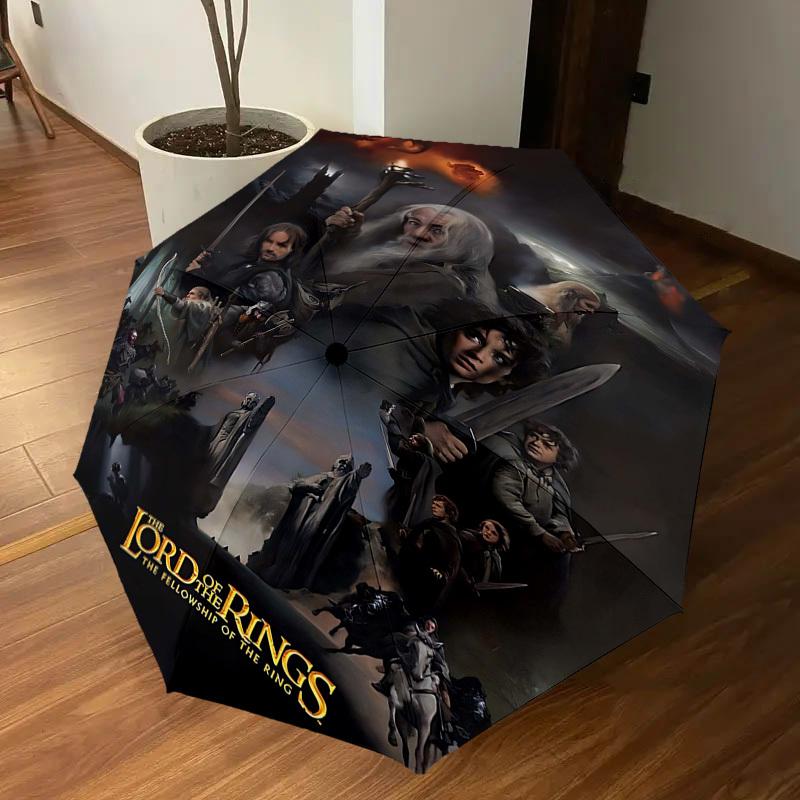1pc Lord of the Rings Fellowship of the Ring Folding Umbrella Automatic Open/close, 8-Rib Durable Frame, Compact Folding Design, Ideal Birthday1107L