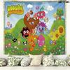 Moshi Monsters Wall Tapestry Aesthetic Wall Hanging Printed Fabric Blanket Decorative Tapestries for Bedroom Living Room Home Decor