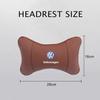 1Pcs Car Seat Headrest Auto Logo Neck Head Pillow Tools For VW R Line GTI Atlas Jetta Touareg Variant Golf Polo Taos PassatAL6