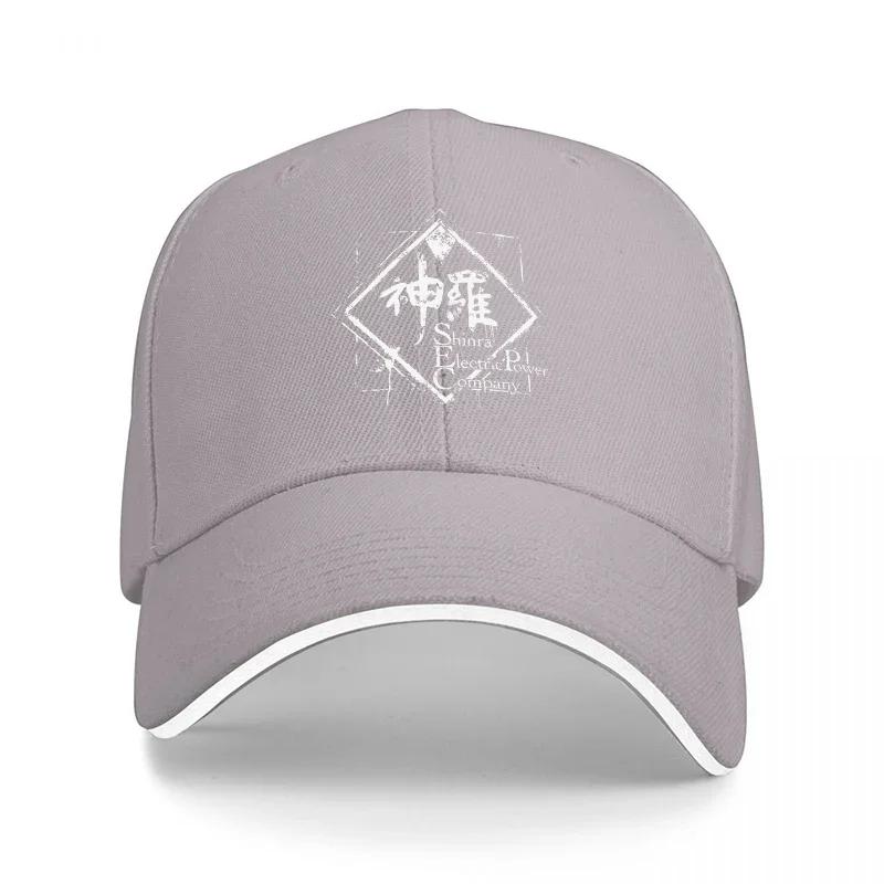 Shinra Electric Power Company Logo Baseball Cap Black with White Trim and Diamond Design Inspired by Anime Style Branding