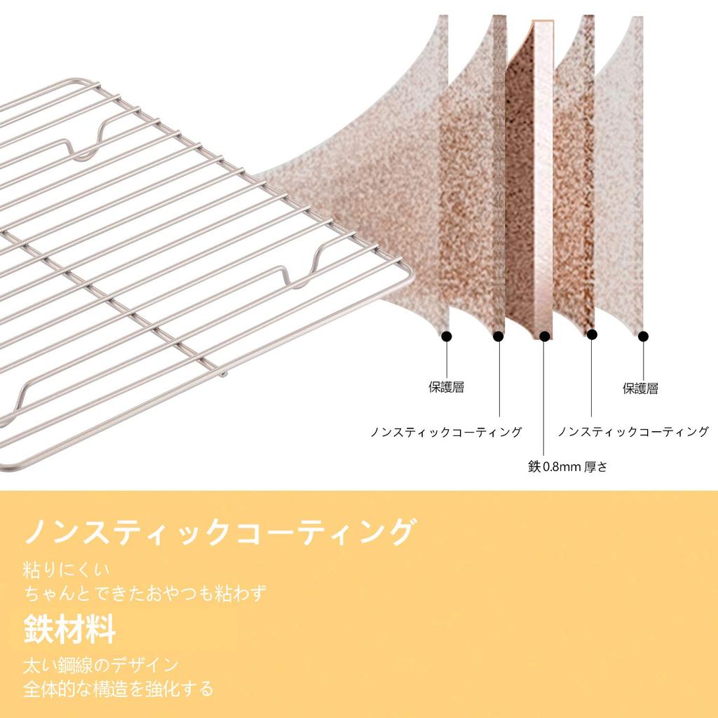 CHEFMADE 27.4cm Cake Cooler, Baking Pan, Non-Stick Cake Pan (27.4*27.4*1.8cm)