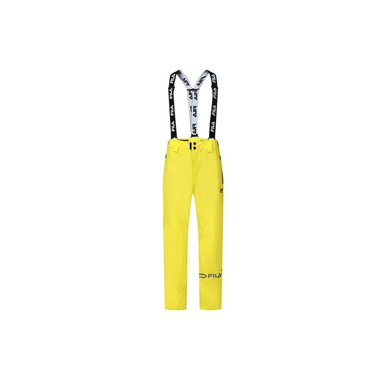 FILA Athletics Outdoor Ветрозащитные Прочные Спортивные Логотип Принт Ветрозащитные Прочные Буквы Подтяжки Лыжные Штаны Мужские штаны Светло-Желтые A11M246915F-YE L