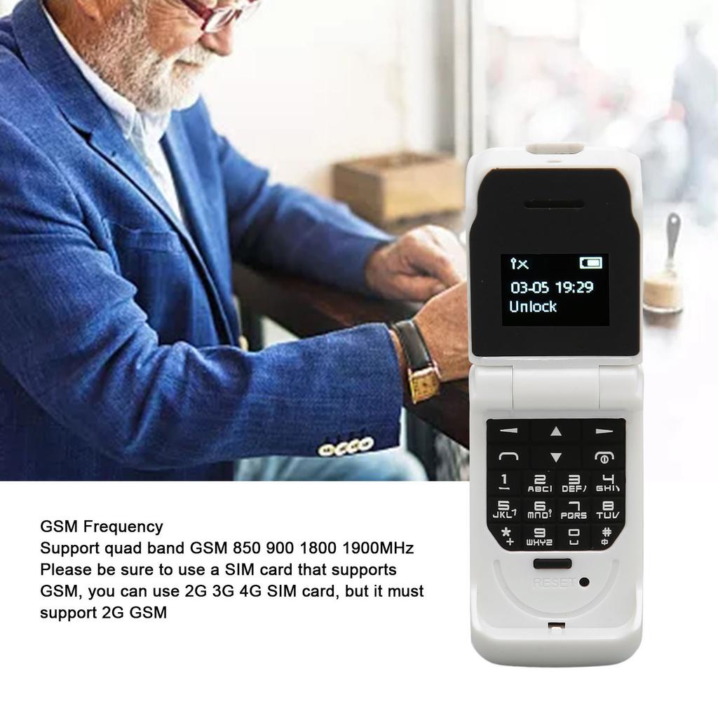 Small   Phone 0.66 Inch   Screen 64x48 32MB 64MB 300mAh Battery     Cell Phone for Seniors