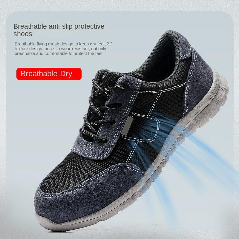 Arbeitsschuhe Herren Sommer Atmungsaktiv Deodorant Werkzeugschuhe Anti-Quetsch-, Durchtrittsichere, Deodorant- und Abriebfeste Schuhe