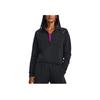 Under Armour Unstoppable Solid Fleece 1/4 Zip Short Sports Hoodie Women Hoodies Black 1379844-001