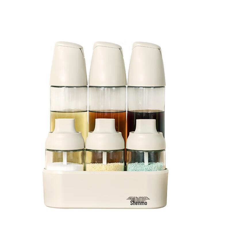 

Shenmo 8-Piece Glass Spice Jar & Oil Bottle Set
