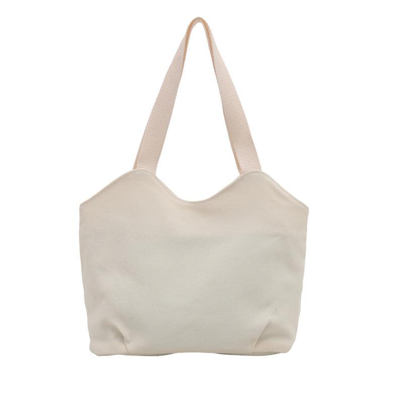 Fashionable Canvas Shoulder Bag With Large Capacity And Solid Color Design For Womens Everyday Wear