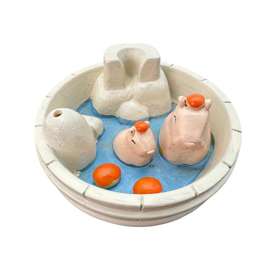 

Капибара курильница для благовоний с обратным потоком держатель для благовоний в виде фигурки капибары с эффектом водопада для ароматерапии спальня йога студия белый