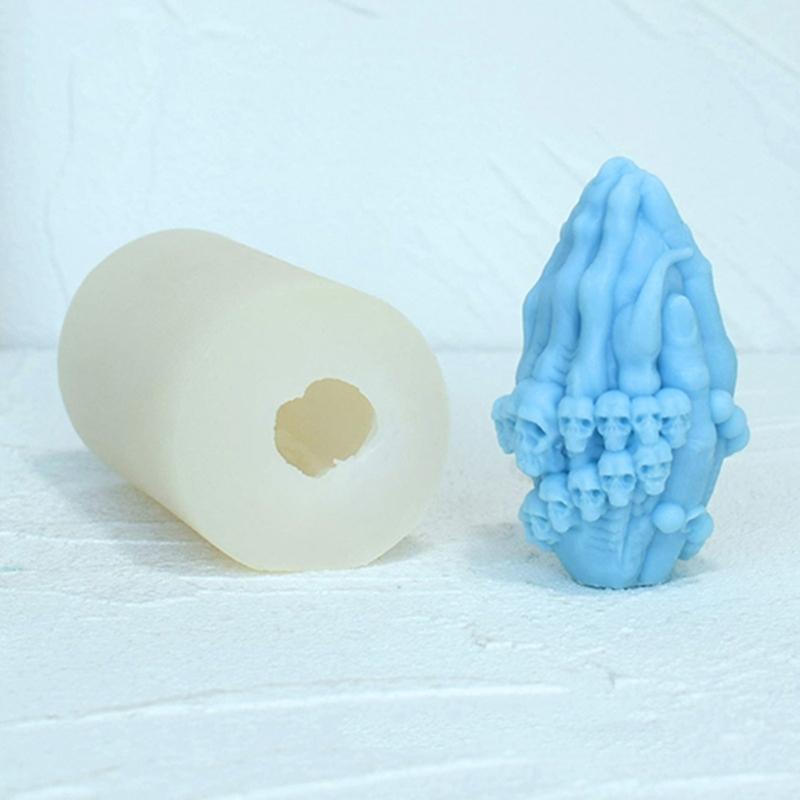 Skull Hand Candle Mold Skull Hand Silicone Mold Non-stick Easy to Mold for Making Candle Plaster Home Decorations