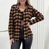 Women's Shirt Long Sleeve Buttons Up Jacke With Pocket