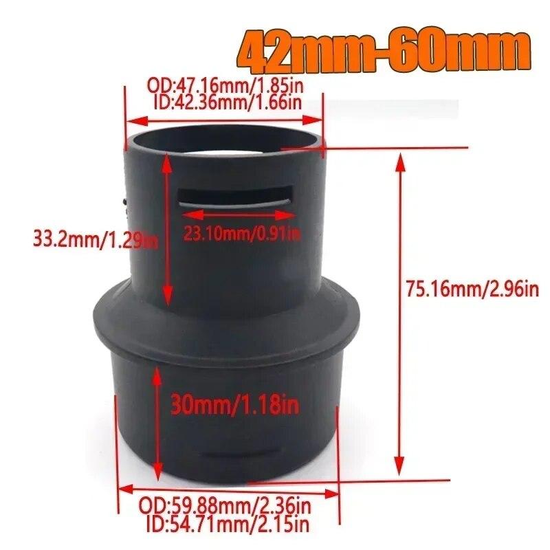 Connecteur De Conduit 60 Mm Pour Chauffage Eberspacher/Webasto - Longueur 52 Mm, Diamètre Ext. 60 Mm/int. 55 Mm, Noir, Plastique