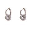 Light Luxury Vintage Micro Inlaid Zircon Wrapped Circle Ear Buckles For Women