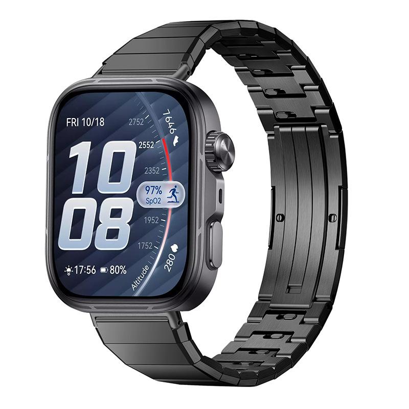 Cinturino Metallico in Titanio per Huawei Watch Fit 5 Pro Fit 4 Fit 3 Faccettato Sottile da Donna con Rilascio Rapido