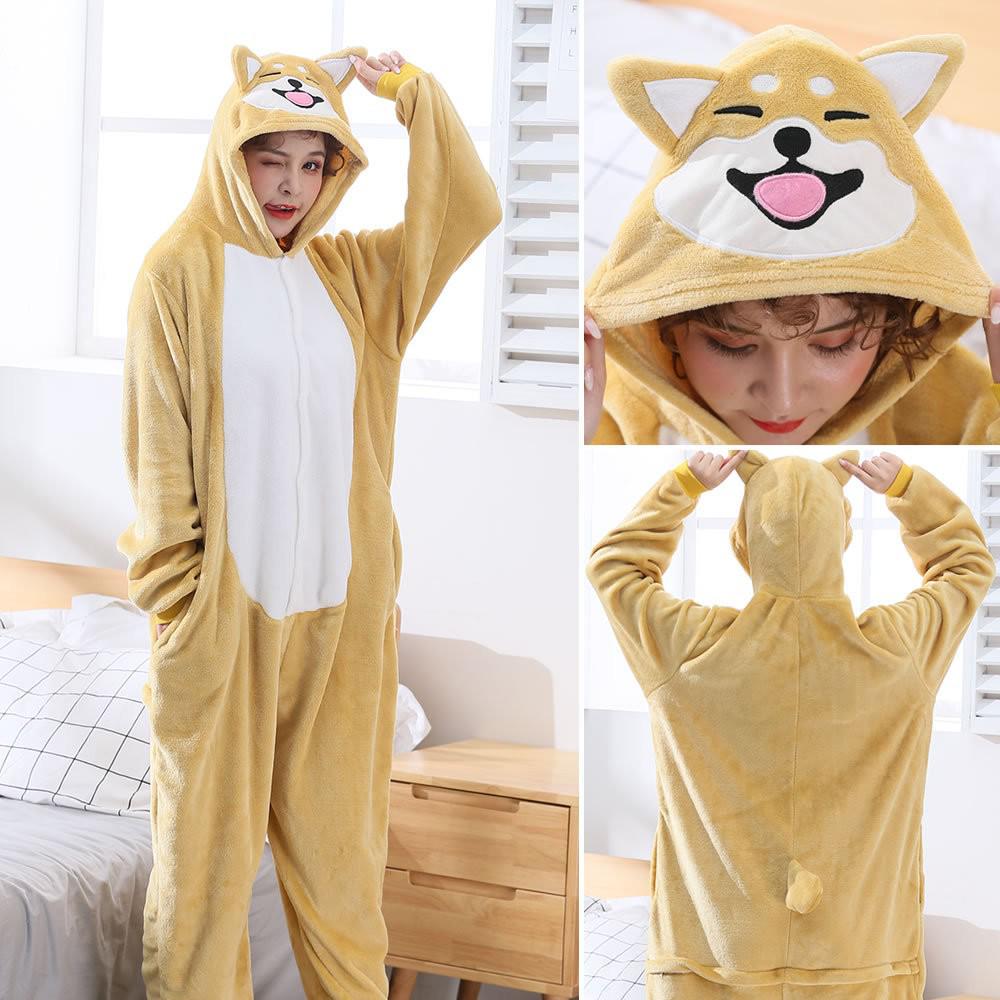 Autumn & Winter Anime Nezha Ao Bing & Genshin Zhongli Dragon Flannel Jumpsuit for Men & Women