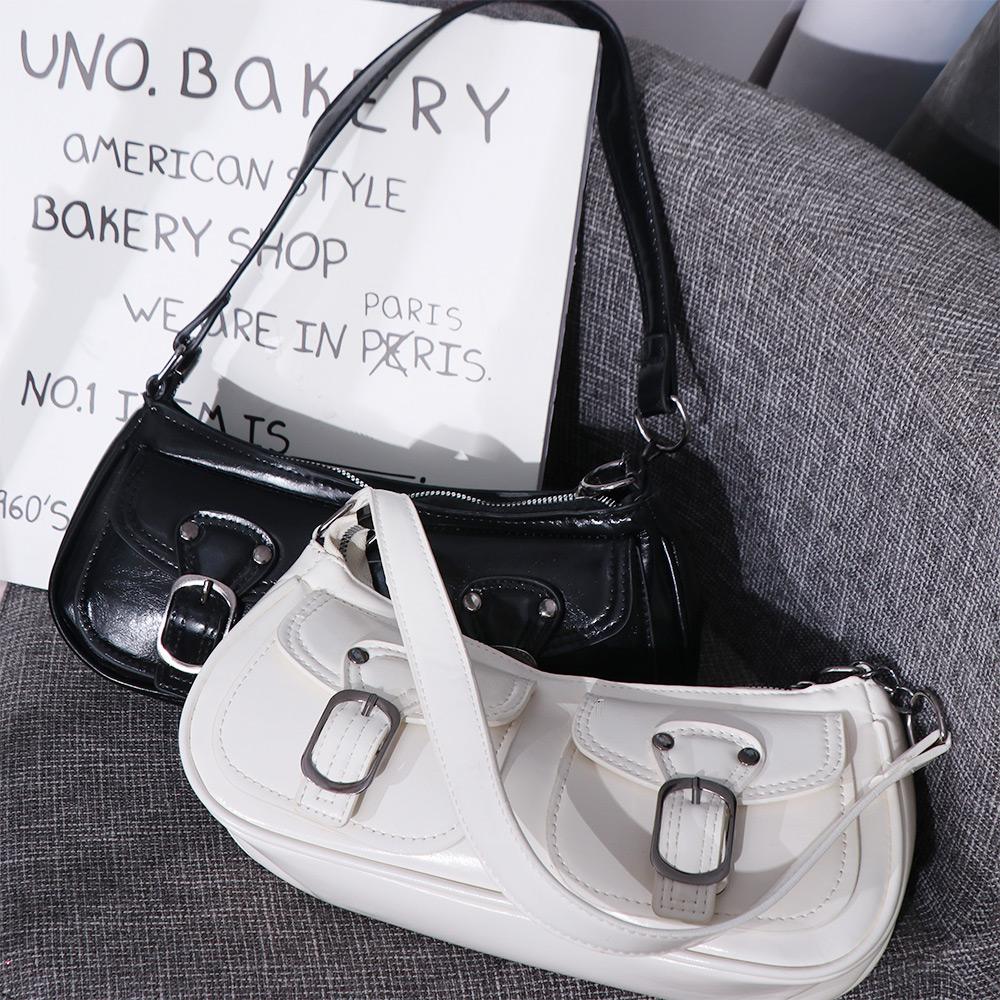 New Design Y2k Shoulder Bags Harajuku Spicy Girls Handbag Vintage Buckle Armpit Bag Women