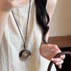 Zen pendant sweater chain women's retro ethnic style personalized lanyard necklace niche design item jewelry