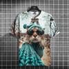Cute Cat 3d Printed Summer Unisex Short Sleeve T-Shirt Creative Yet Personality O Collar Casual Comfortable Loose Top Shirt