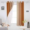 Burnt Orange Gradient Blackout Curtains For Living Room Bedroom Window Treatment Drapes Home Decor