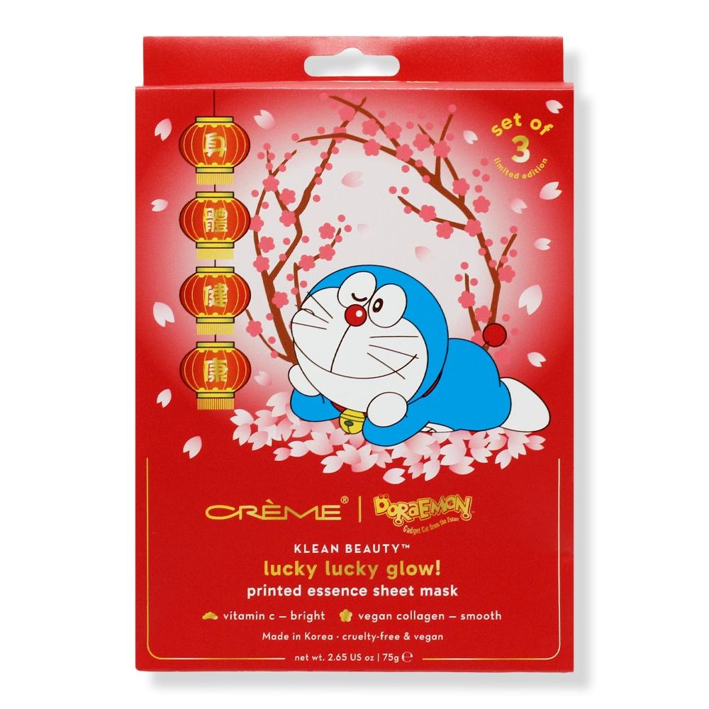 

The Cr me Shop Doraemon Lucky Lucky Glow Тканевая маска с принтом Essence, набор из 3 предметов, 3 карата