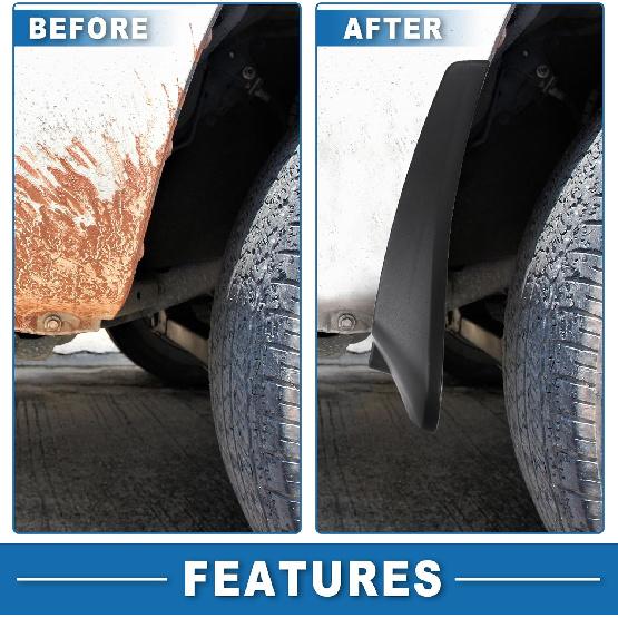 Mud Flap Splash Guard with Mount Accessories Front & Rear Side Mud Guard for Hyundai Elantra 2017-2019 (Set of 4)