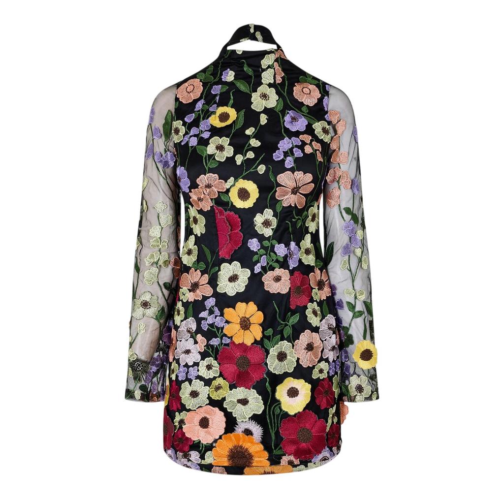 AmyLynn Womens/Ladies Floral High-Neck Mini Dress
