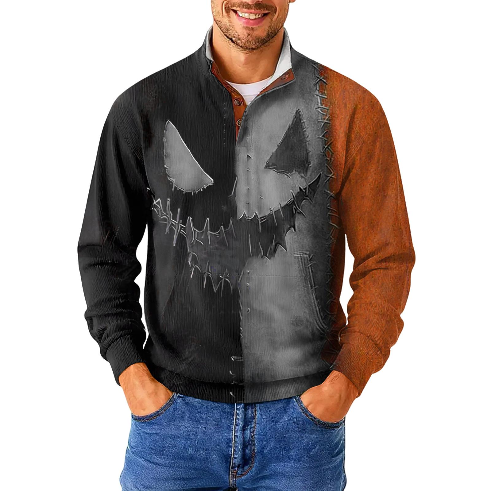 

Men s Standing Collar Sweatshirt Is Outdoor Casual Sweaters Tops M