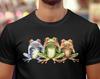 Hear See Speak No Evil Frogs T-Shirt - Funny Animal Graphic Tee