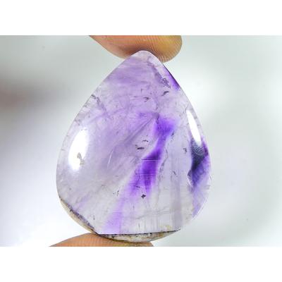Natural Purple Amethyst Pear Cabochon Healing Crytsal Loose Gemstone 36X45MM SK-1464