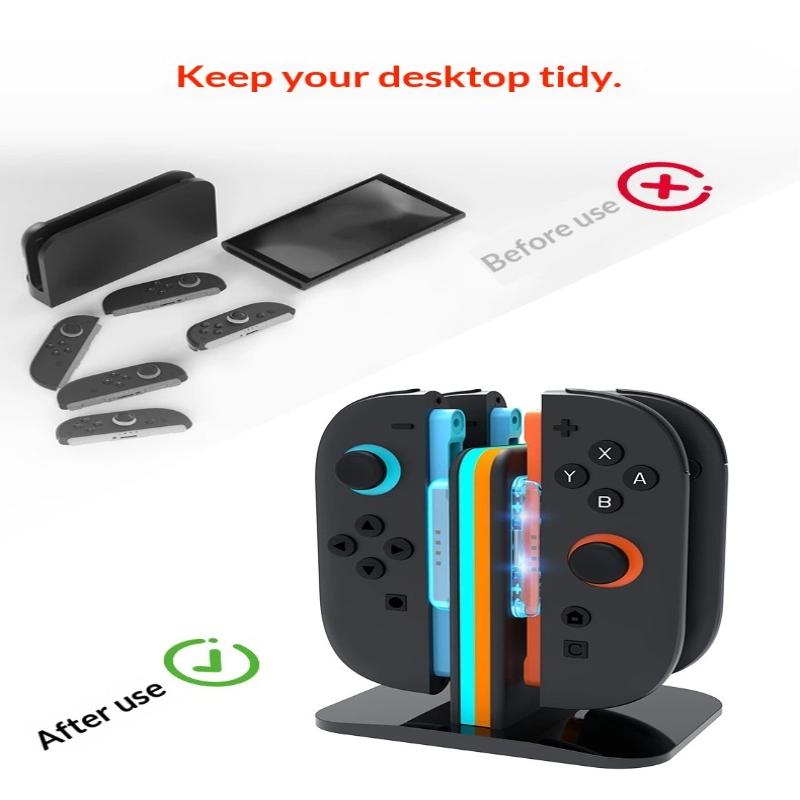 4-In-1 Charging Dock Station For Nintendo Switch 2 Controller Gamepad Fast Charger Stand For Ns Switch 2 Gaming Accessories