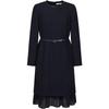 French Style Waist-Cinching Splice Dress