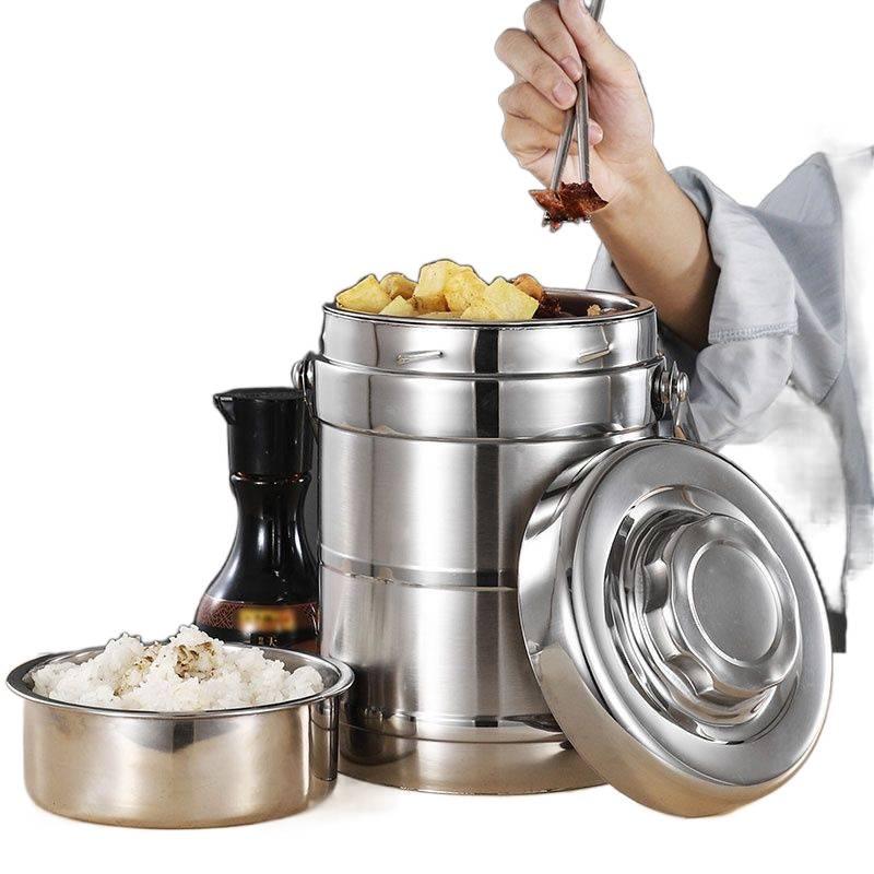 Double-Layer Stainless Steel Insulated Lunch Box - Large Capacity Bento Box for Adults