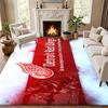 Detroit Red Wings Teppich Fußmatte für Wohnzimmer oder Schlafzimmer Schutzmatte unter dem Stuhl Bürodeko Weihnachtsgeschenk Geburtstagsgeschenk