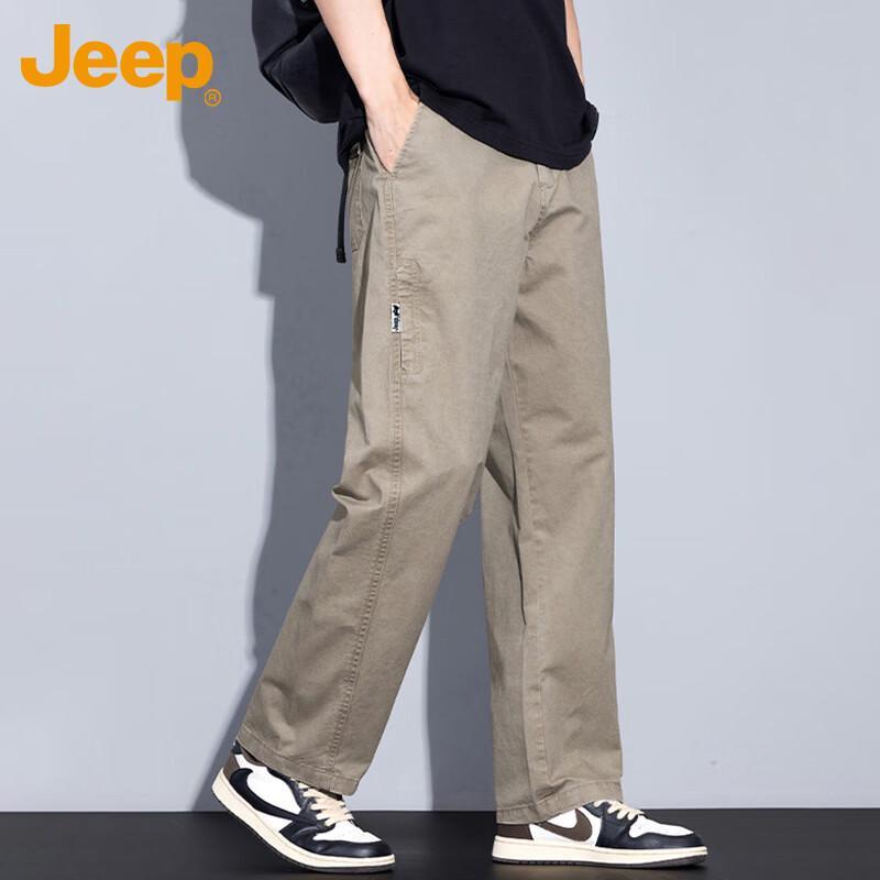 Jeep Men's Straight-Leg Cotton Cargo Pants