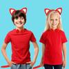 Kids Cats Costume Cats Ear Headband Tail Bowtie Gloves Socks Halloween Cats Cosplay Accessory for Kid Boy Girl Cosplay