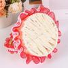 Beautiful Hand Made Flower Storage Basket Imitation Rattan Woven with Handle Storage Baskets with Lace
