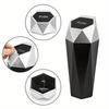 Mini Car Trash Can Portable Dustbin with Lid Leak-proof Auto Trash Bin for Automotive Home Bedroom Office Garbage Storage Box