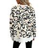 Women's Scalloped Hem Crewneck Sweatshirt Loose Fit Fashion Graphic Print Long Sleeve Pullover Top