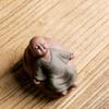 Ceramic Small Monk Car Decorations, Chinese Zen Purple Clay Sand, Lovely Tea Pet, Fengshui Zen Buddha Meditation