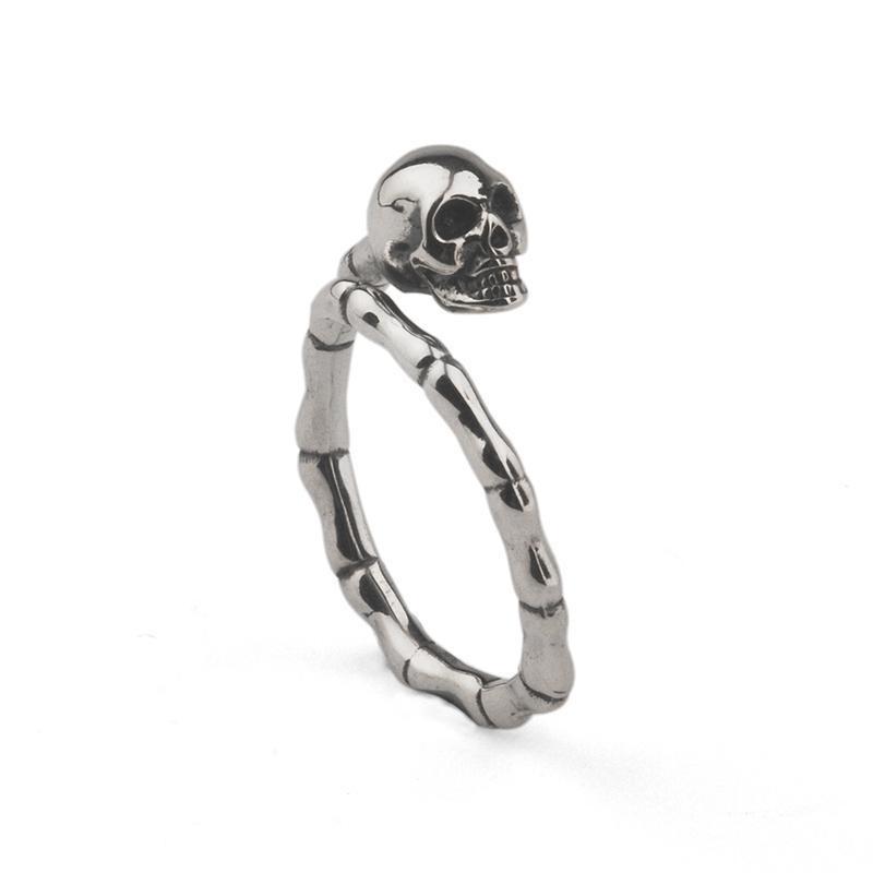 Xiangxu Retro Skull Hand Bone Alloy Ring - Punk, Hip Hop Style