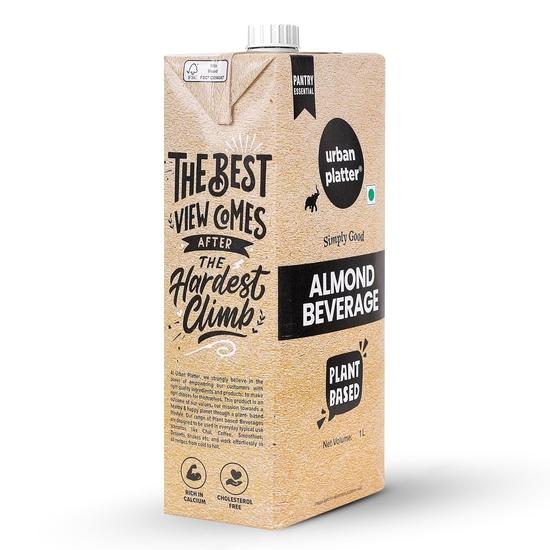 Urban Platter Leche de Almendras, 1 Litro [Sin Azúcar | Sin Lácteos | De Origen Vegetal]