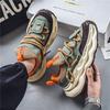 Fashion Designer Green Men's Trendy Sneakers Breathable Lace-up Chunky Casual Sneaker Male Platform Trainer Streetwear Running Shoes Men