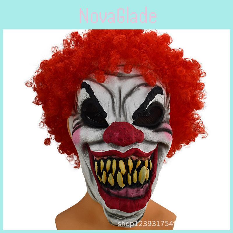 Terrifying Evil Clown Mask Halloween Christmas Horror Party Props Latex