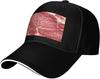 Berretto da Baseball con Stampa di Bistecca di Manzo Crudo Poliestere Regolabile Snapback Casual per Adulti Sport all'Aperto