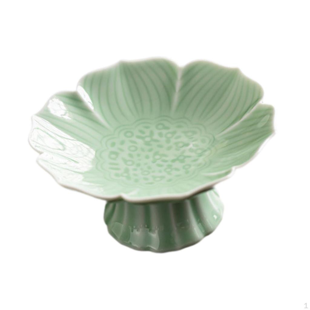 Ceramic Footed Bowl Dessert Cake Serving Fruit and Vegetable Holder Decorative Tray