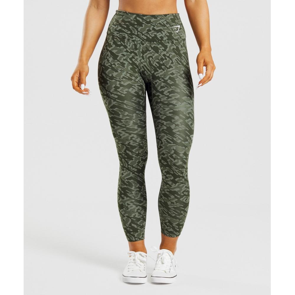 

Gymshark Training Leggings Green Print B2a8f Ebjk XL