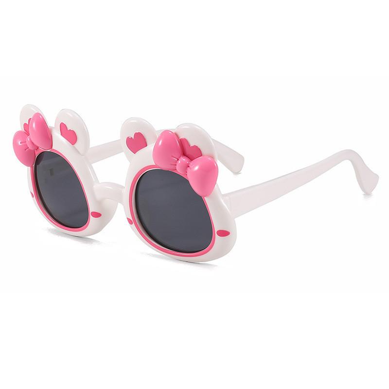 

Cartoon Butterfly Cute Bow Shape Kids Sunglasses Outdoor Summer Uv Protection білий