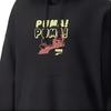 Puma Downtown Eco-Friendly Serie FW22 Übergroßer Grafik-Hoodie mit Buchstabenprint und Kordelzug Damen-Hoodie Schwarz 537633-01